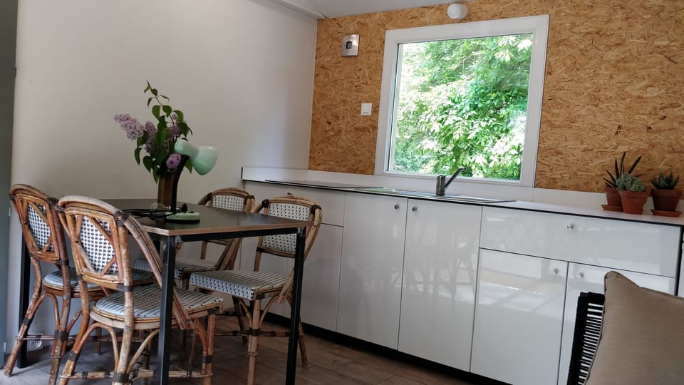 Family Bungalow, Multiple Beds, Non Smoking, Garden View (Tiny Houses) | Private kitchen | Fridge, microwave, stovetop, coffee/tea maker