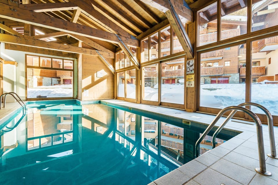 After a day on the slopes, relax in the indoor heated pool and sauna on-site!