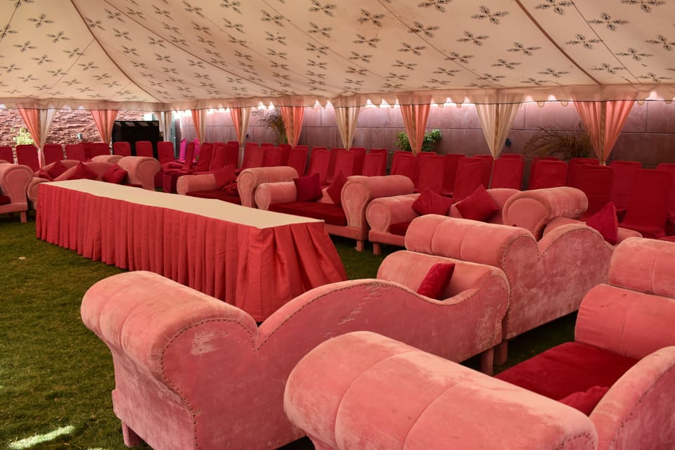 Outdoor wedding area