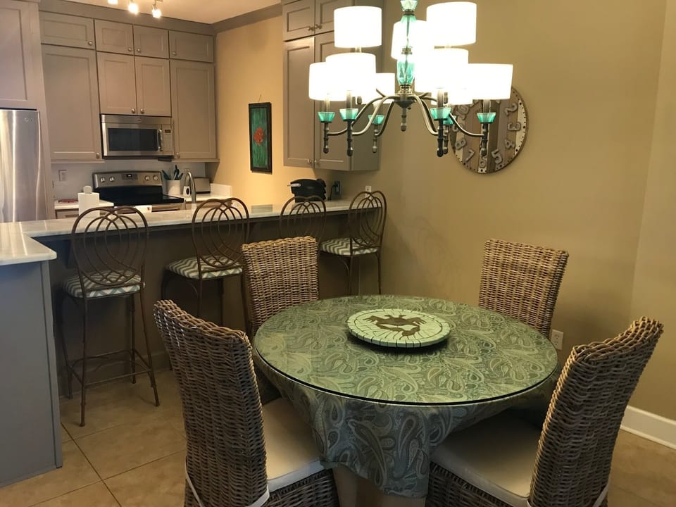 Dining table and breakfast bar