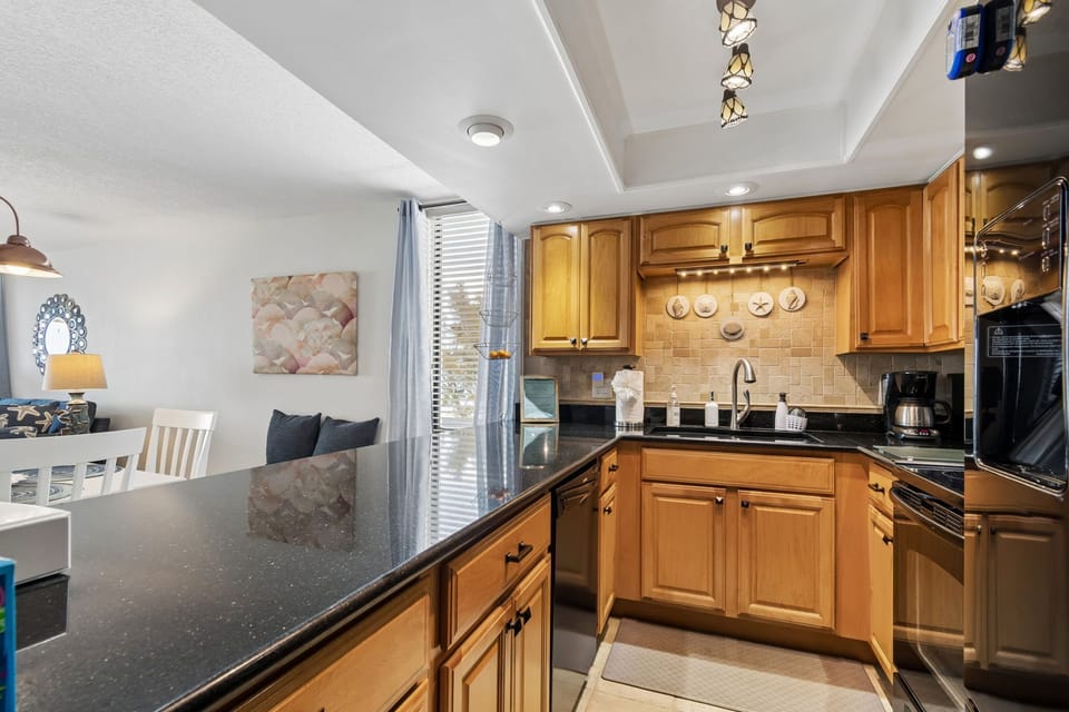 Fully stocked kitchen for your cooking needs