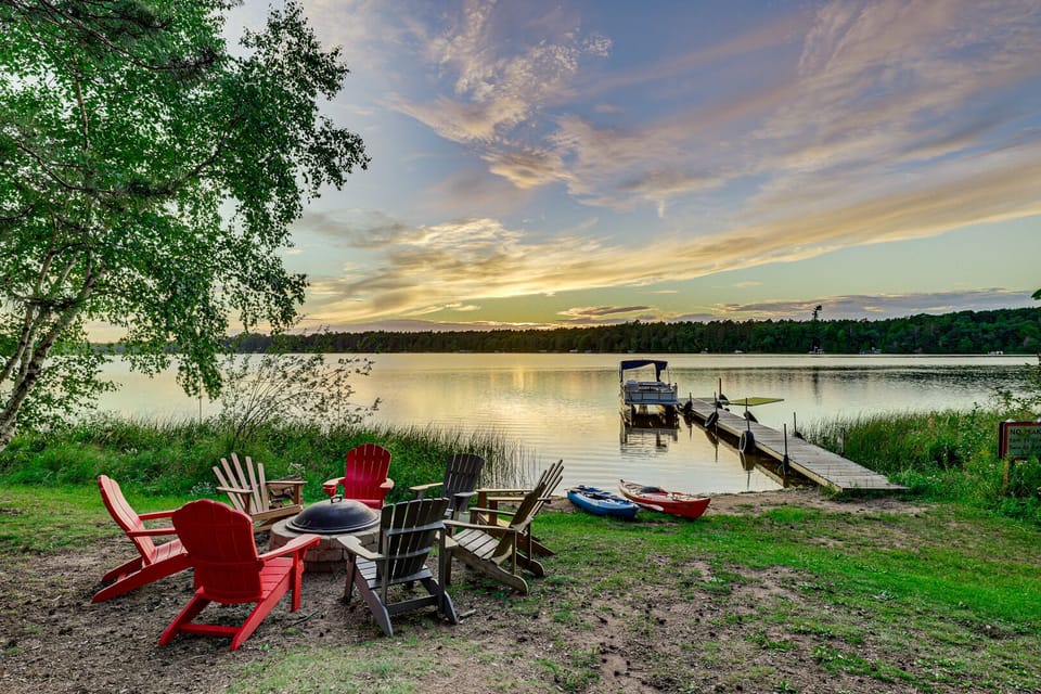 Enjoy the fire pit, beach and dock.