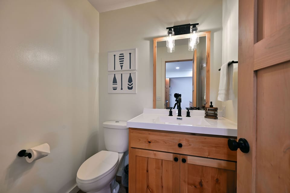 Main level half bathroom