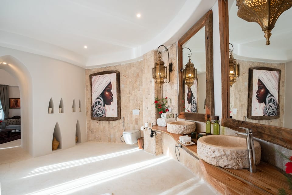 Presidential Villa, 2 Bedrooms, Ocean View, Beachfront | Bathroom | Shower, free toiletries, hair dryer, towels