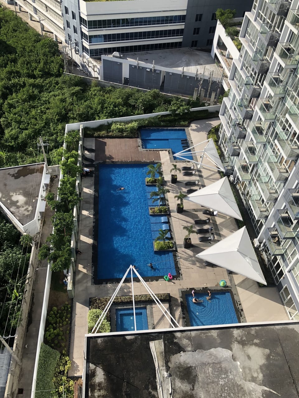 The view of the pool from our floor!