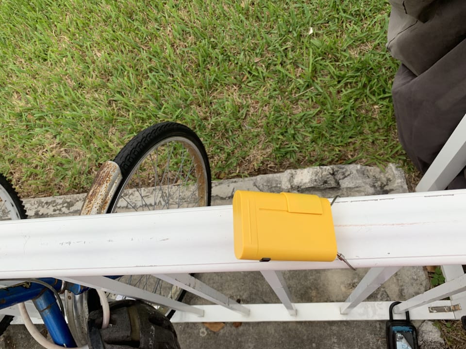 key box at car bicycle stand 