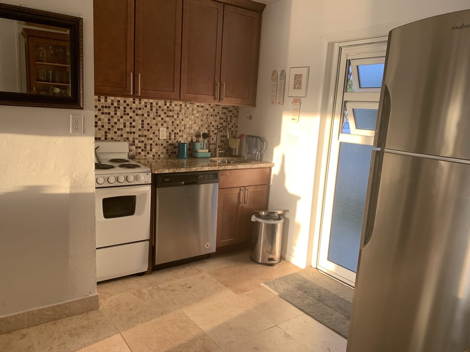 left side of the kitchen 