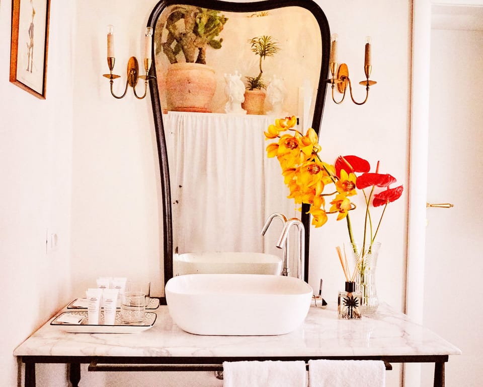Double Room, Terrace, Hill View | Bathroom | Shower, hair dryer, bidet, towels