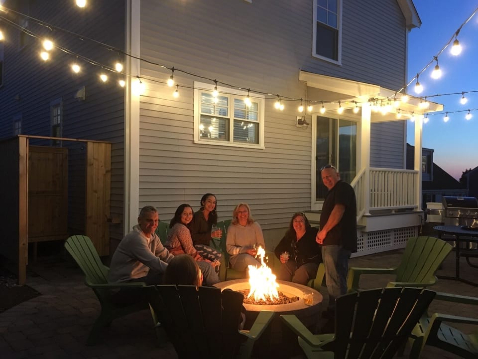 Rear Terrace with gas fire pit
