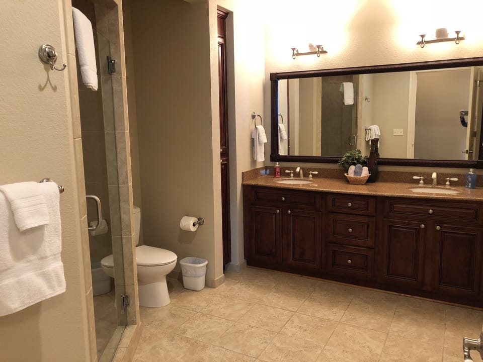 Spacious bathroom including double vanity in EVERY bedroom.