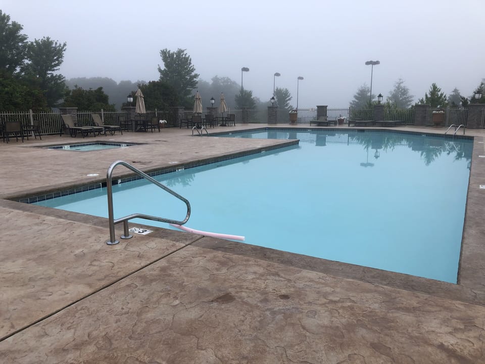 Swimming pool just down the street - a short walk.  Includes a kiddie pool.