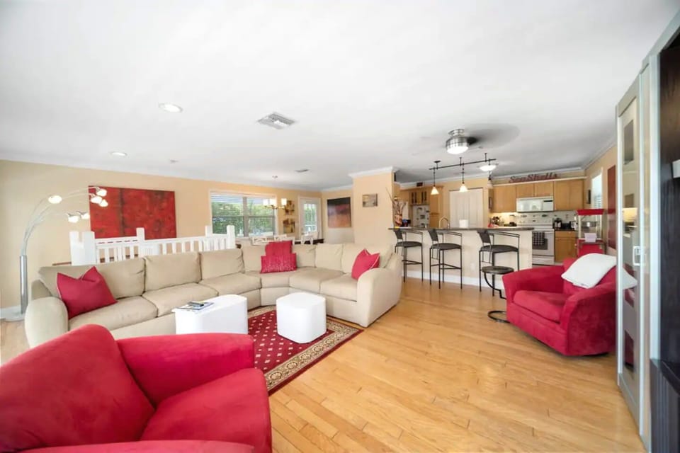 Living room and kitchen