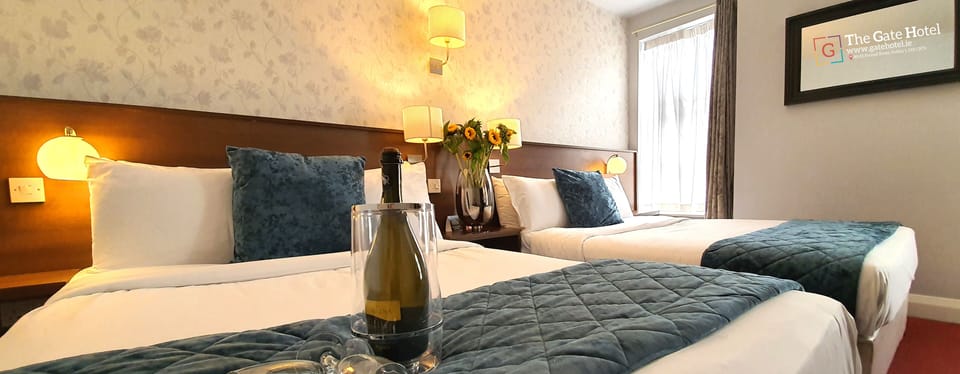 Twin Room | Premium bedding, desk, laptop workspace, iron/ironing board