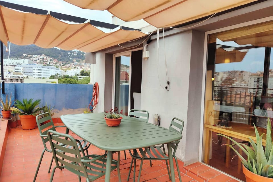 Spacious terrace with a nice view
