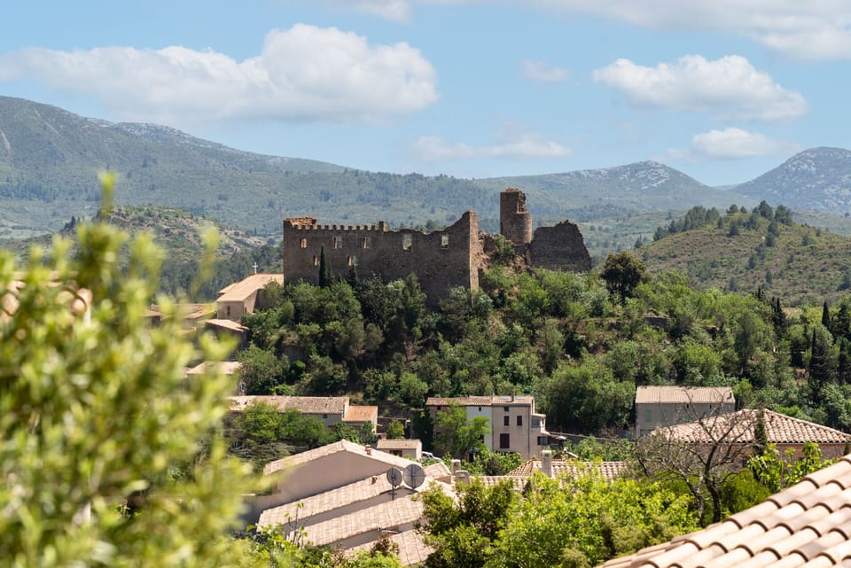 VUE SUR LE CHATEAU DE DURBAN CORBIERES