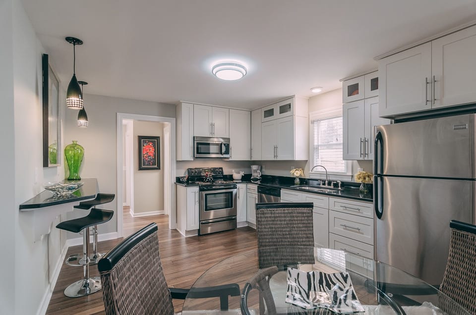 This kitchen is loaded with everything you will need for your stay!