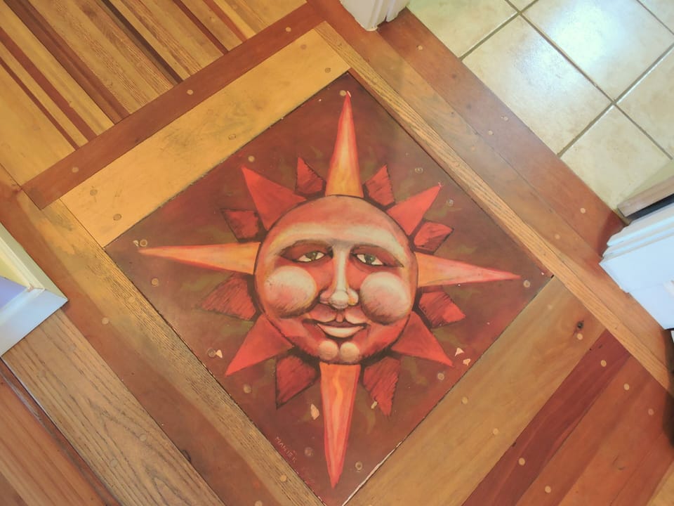 Floor hallway hand-painted mural