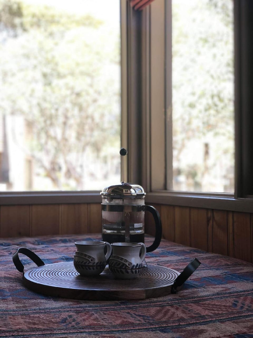 Enjoy a cuppa over the snow gums