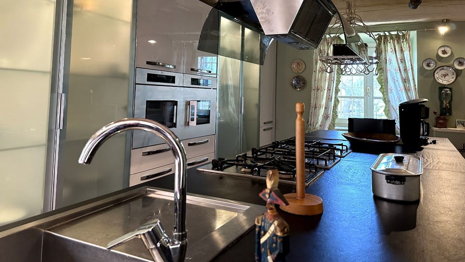 Sink, Tap, Countertop, Plumbing Fixture, Cabinetry, Interior Design, Kitchen, Floor, Flooring, House