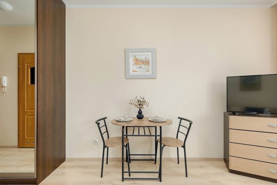 A table for two is the perfect place to enjoy a meal together.