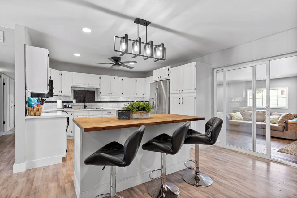 The New kitchen with breakfast Island