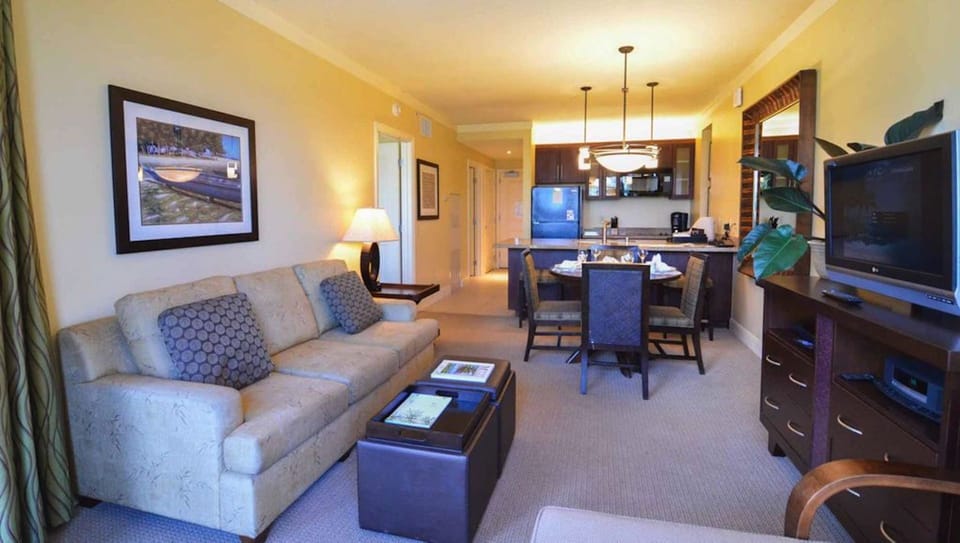 Plenty of space!  Living room and kitchen view
