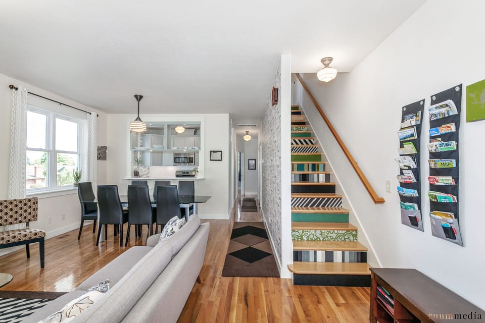 Open Concept Flexible Space for entertainment, dining, hanging out, or working