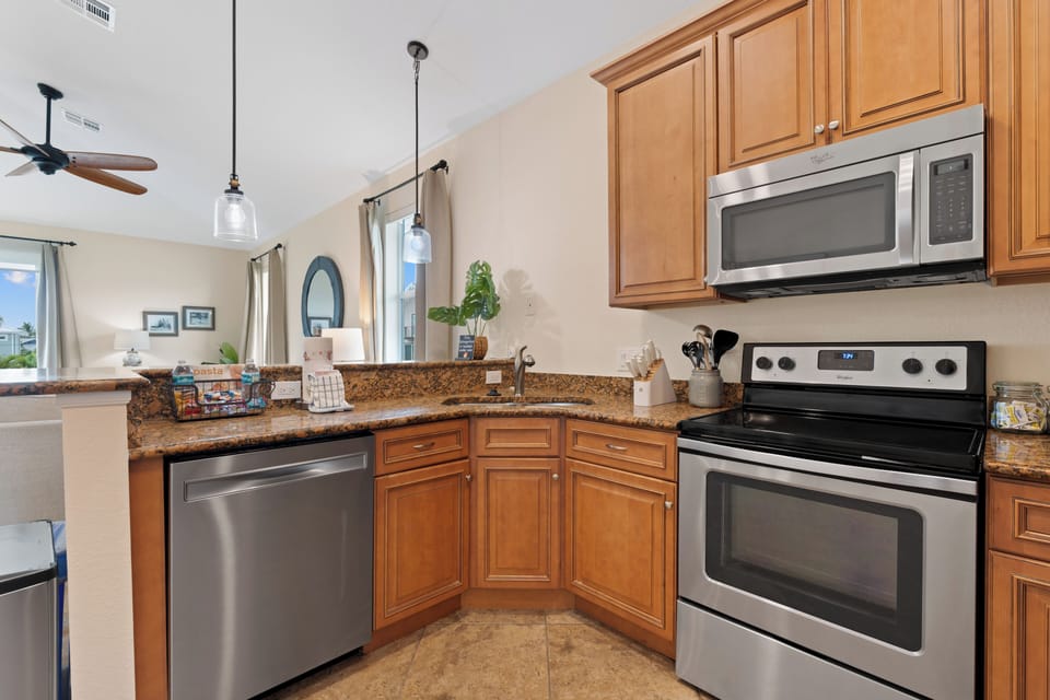 Whip up your fresh catch with the extra countertop space!