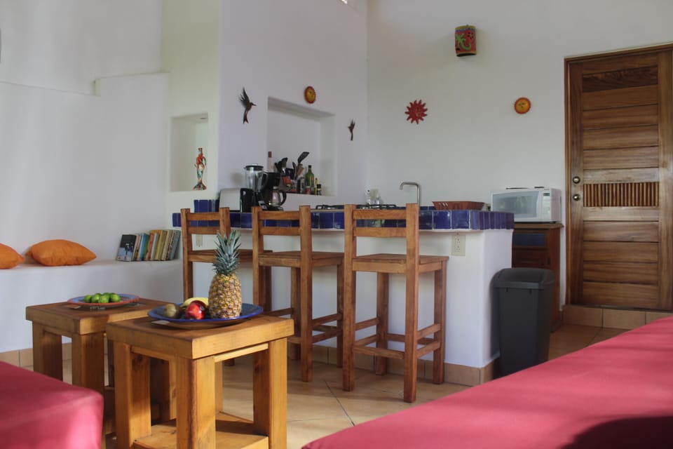 Upper level kitchen counter