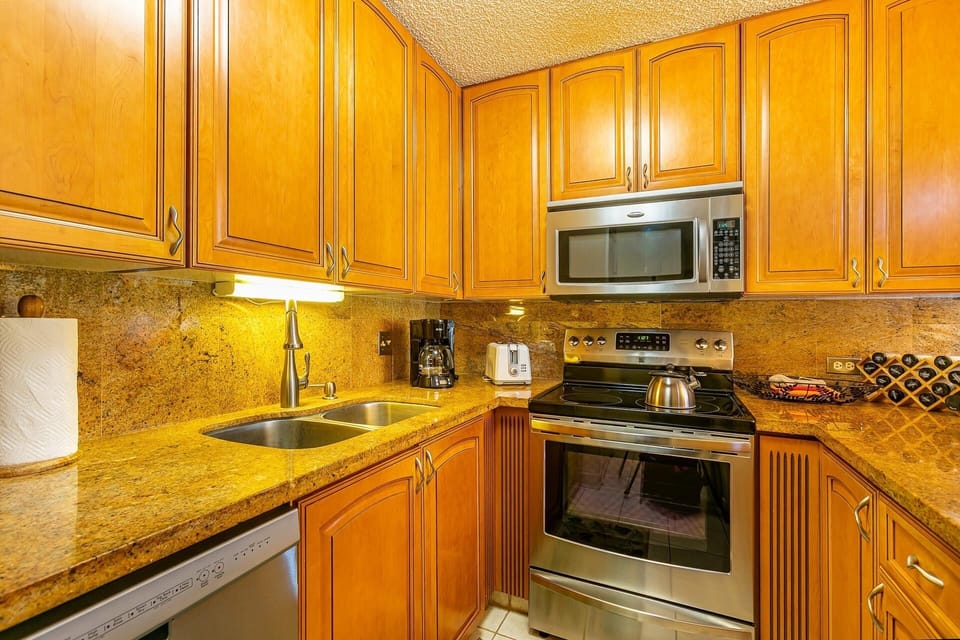 All stainless steel appliances.