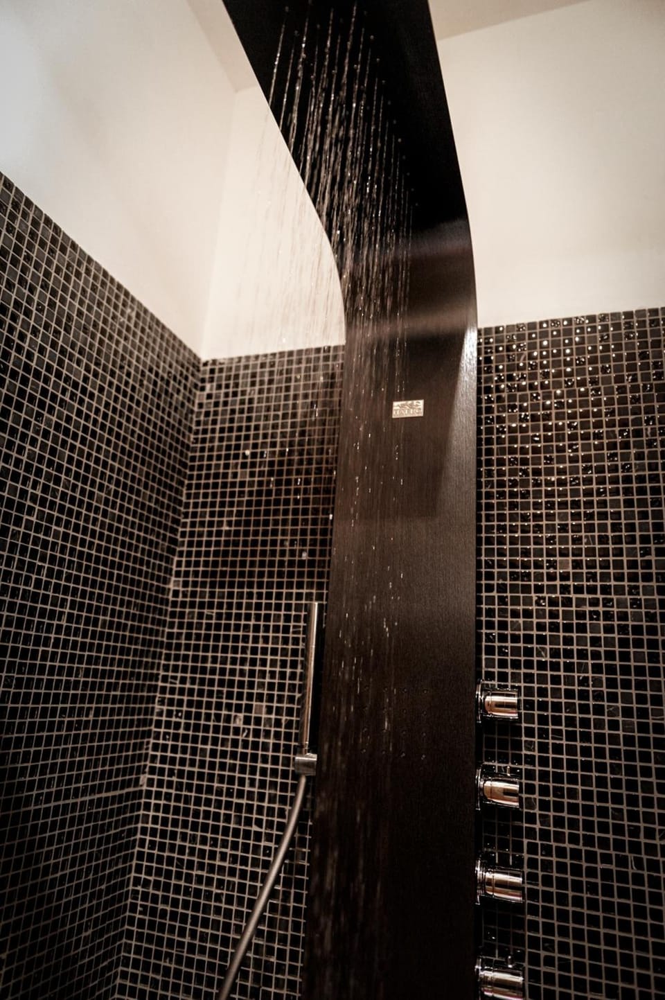 Shower, hydromassage showerhead, free toiletries, hair dryer