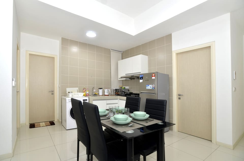 Dining area and kitchen