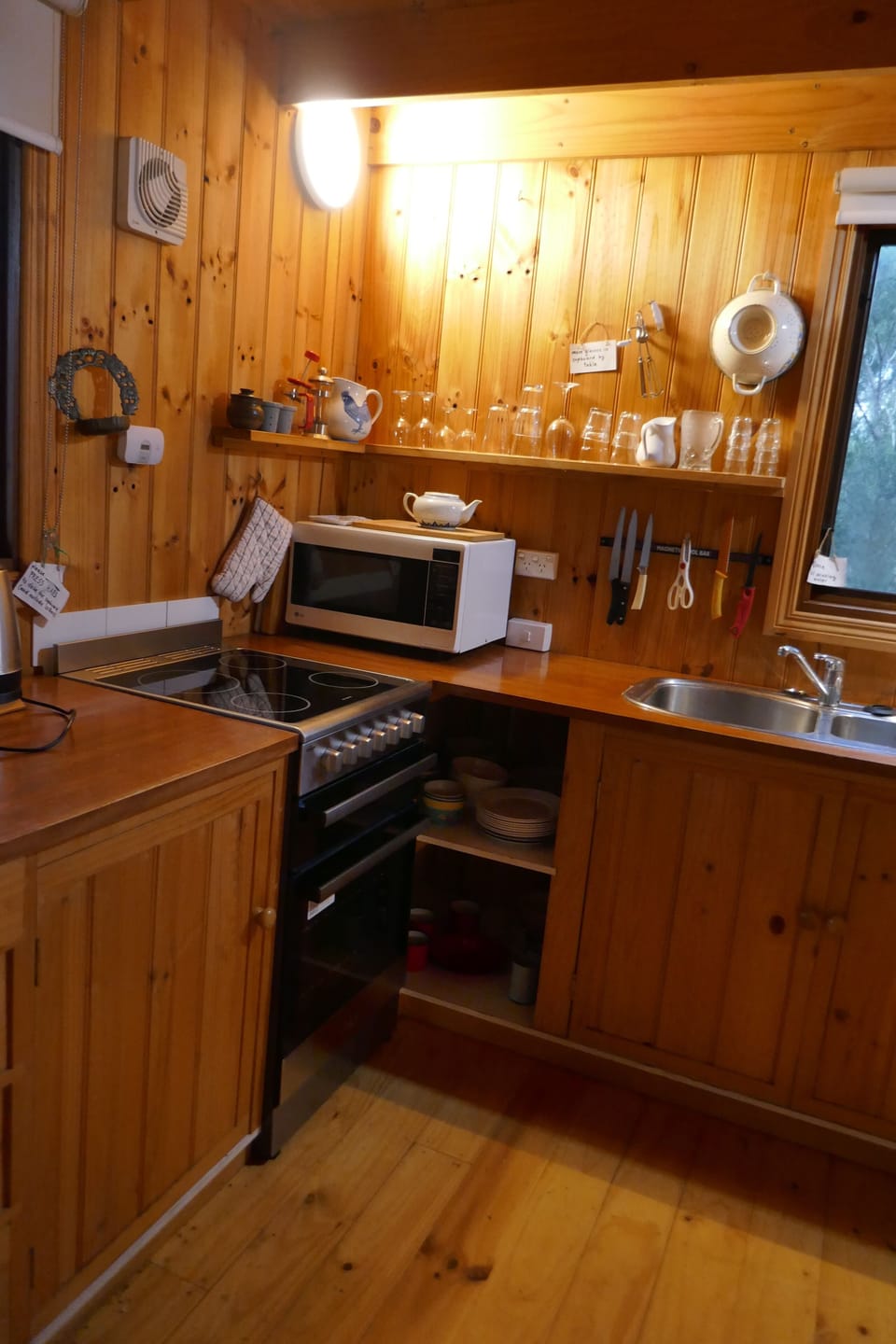 kitchen with new electric stove