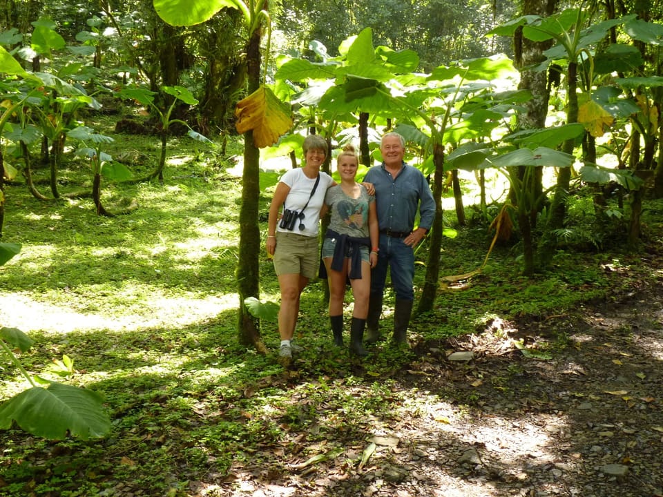The owners--Laurie, Lydia and Fred--at the bottom of the driveway.
