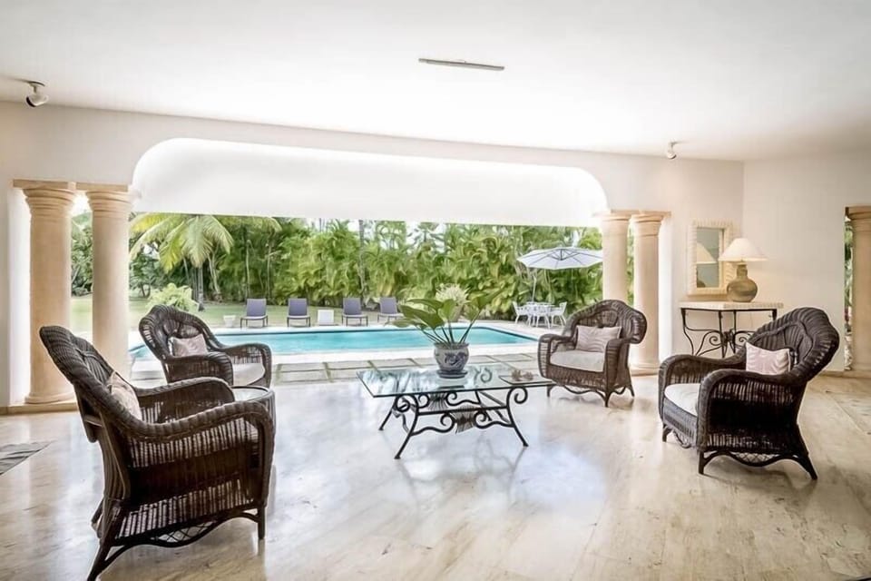 Terrace view of Pool (Older photo. New pool furniture not shown)