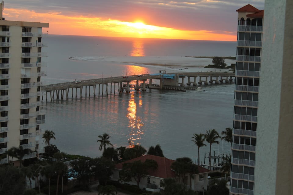 Sunset from private lanai. 