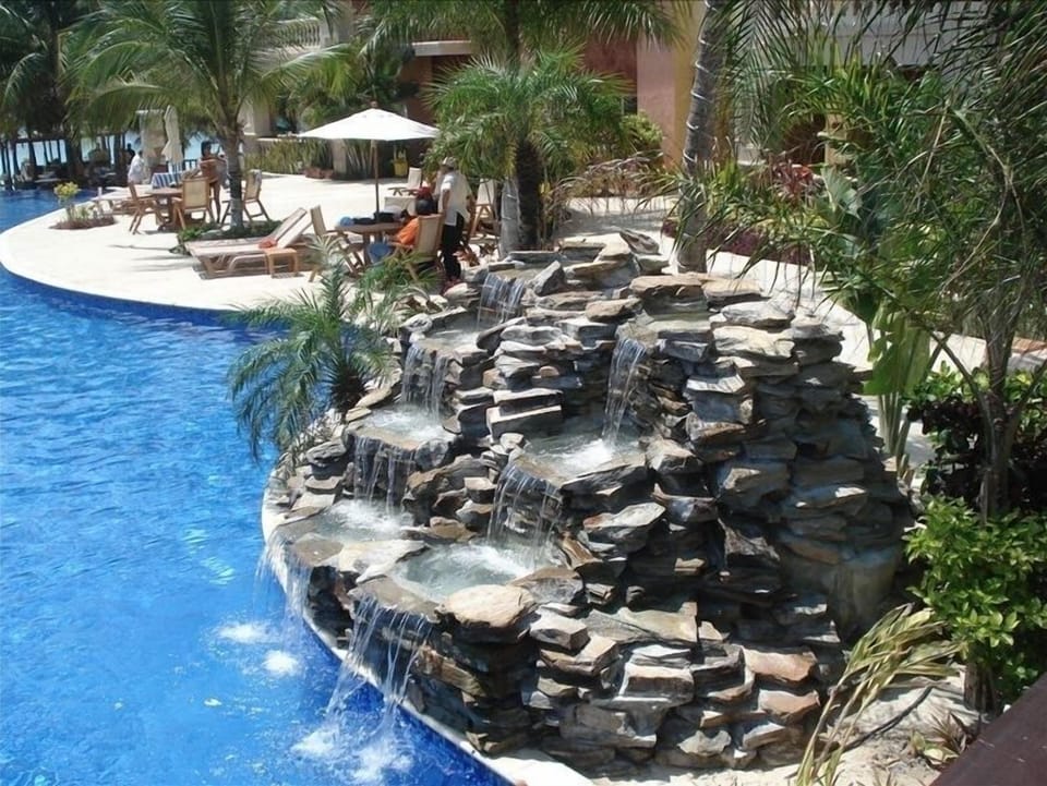 Water Falls in the Infinity Pool