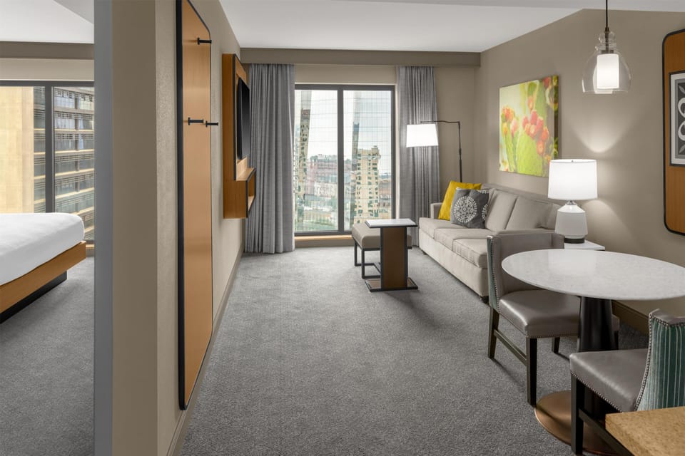 1 King Non-Smoking Rvrview | Living area | 55-inch LCD TV with digital channels, TV