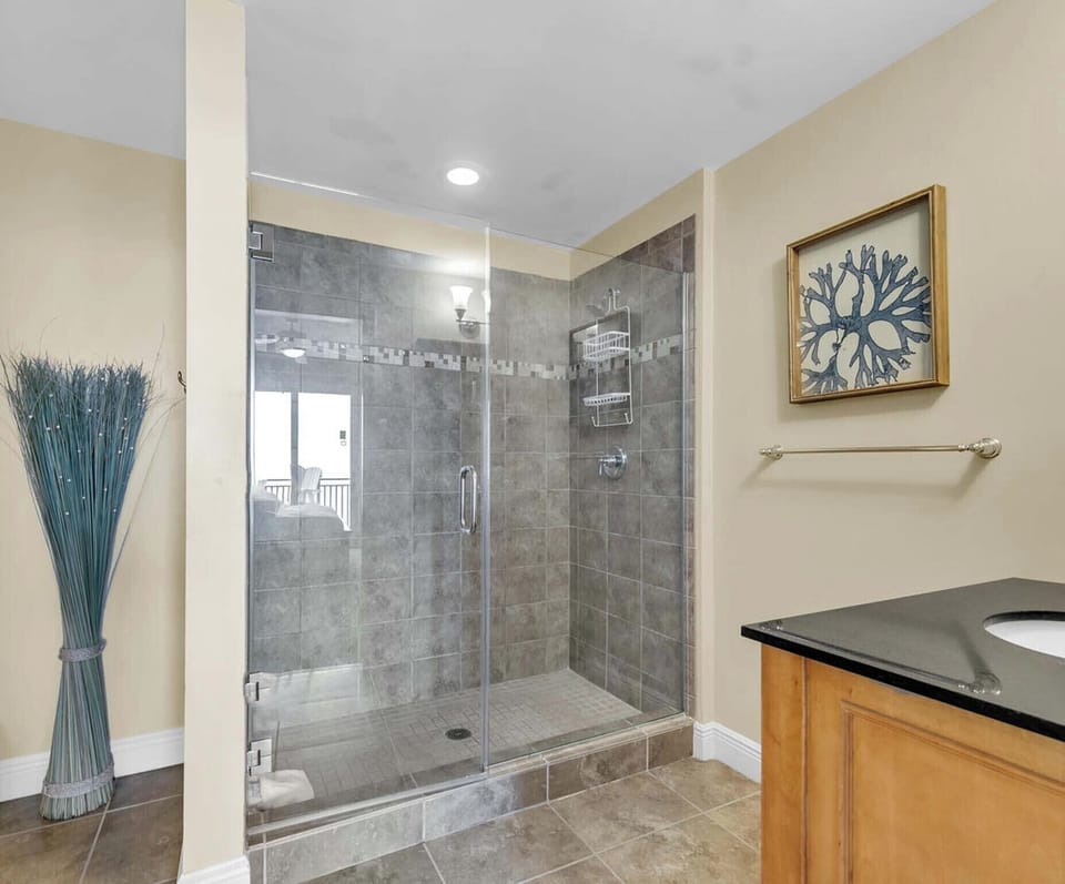 Master bathroom with walk-in shower