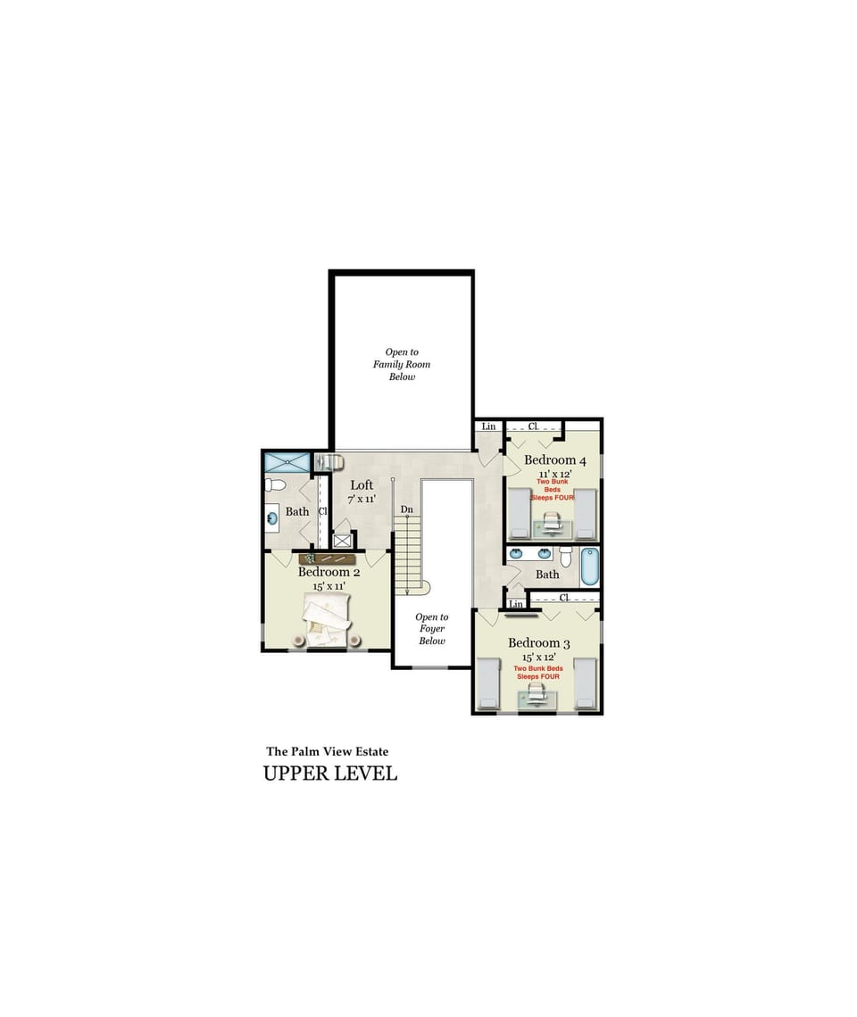 The Palm View Estate Upper level