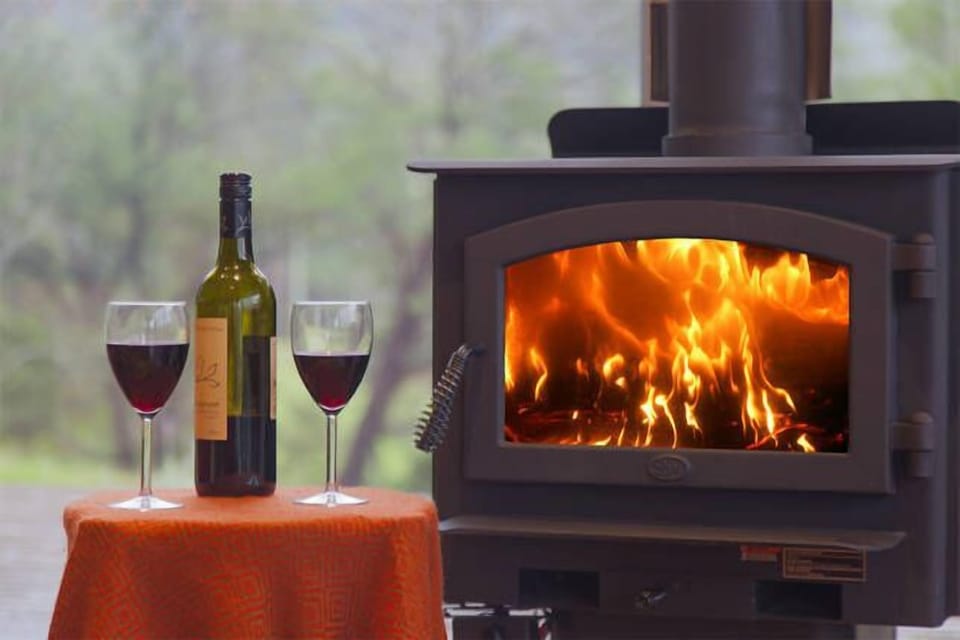 Toasty warm fire in winter