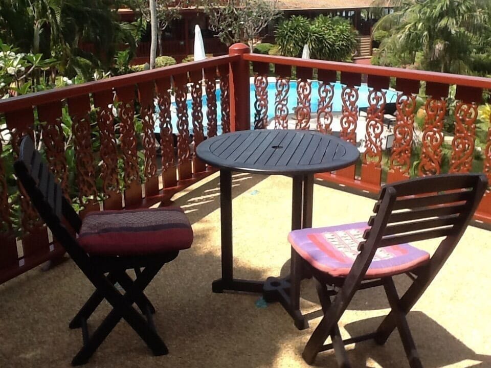 Upper balcony off the master bedroom...nice spot for breakfast we think.