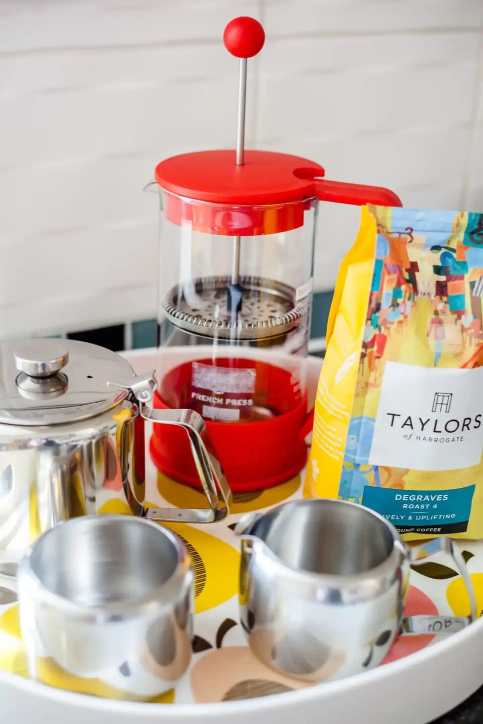 Enjoy a coffee during your stay with the french press. 