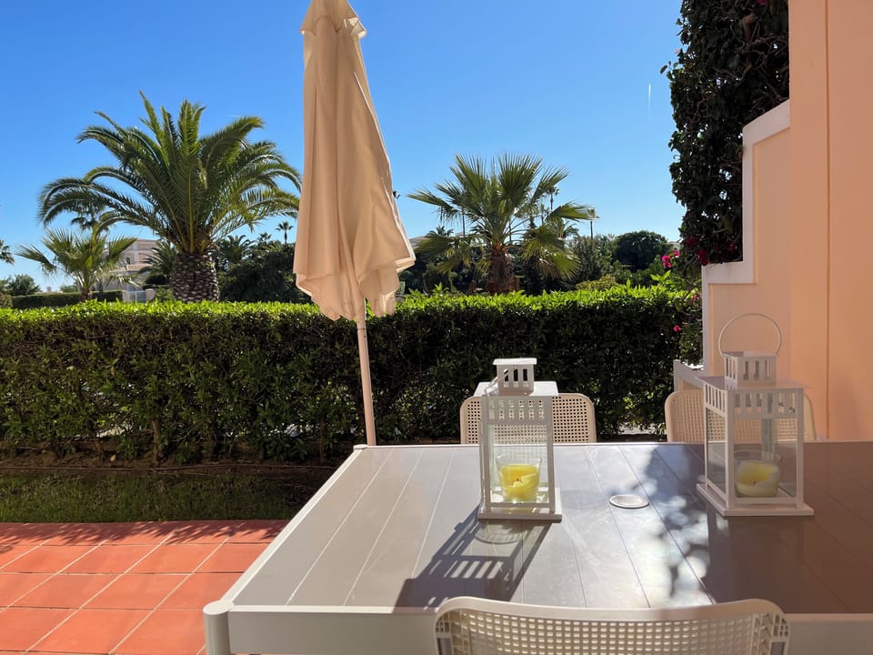 Covered terrace where you can enjoy your outdoor space with 6 chairs available