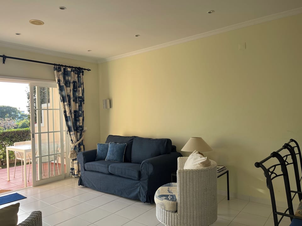 The living room has directly access to the terrace.