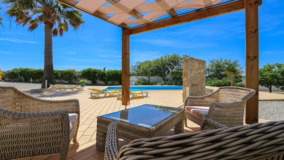 Outside Pergola by the Pool for Relaxation