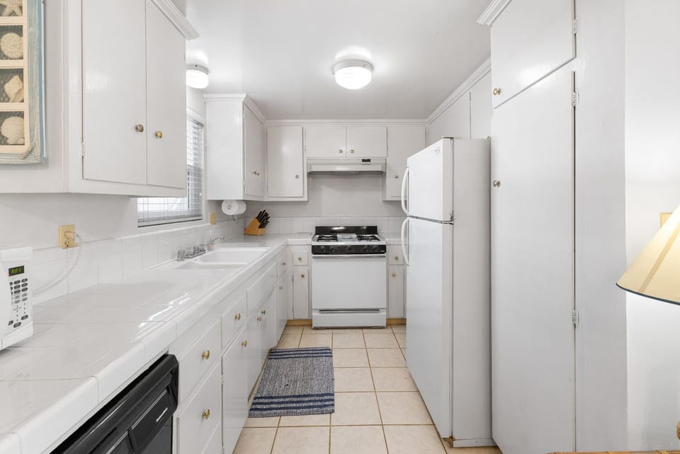 Our kitchen is fully equipped with everything you might need for preparing meals