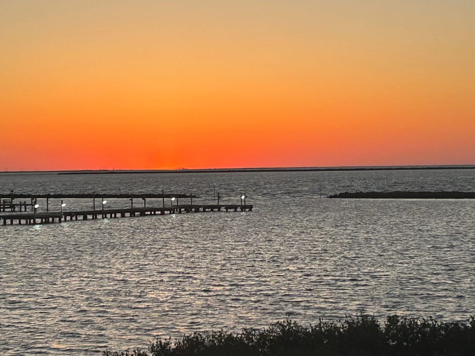 The sunsets are amazing on the bay. 
