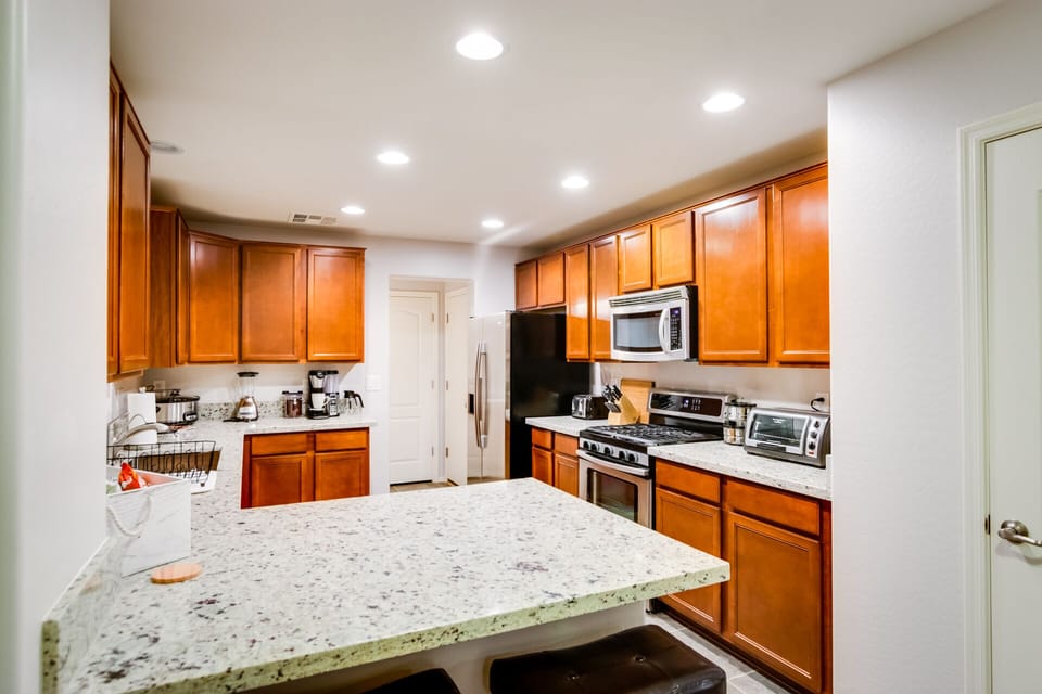 Gas stove and all the appliances for the chef!
