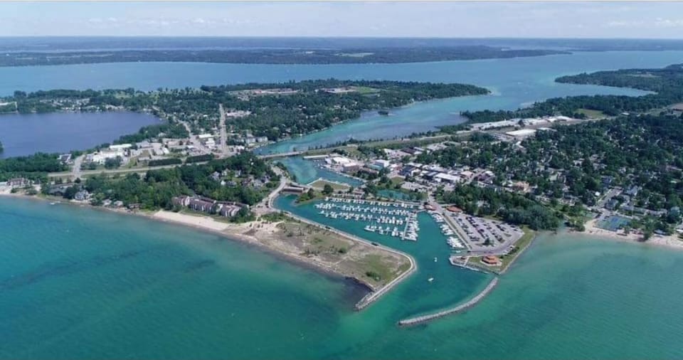Sky view of Elk Rapids